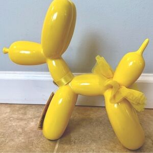 Unique Adorable Yellow Balloon Dog Sculpture- Celebrate- Valentine’s Day Decor
